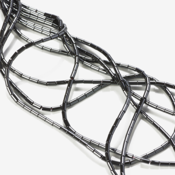 Hematyt platerowany walec natural 4x2mm