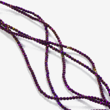 Hematyt platerowany kulka fasetowana volcano 2mm