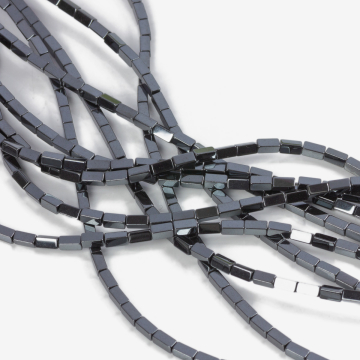 Hematyt platerowany słupek kwadratowy natural 4x2mm