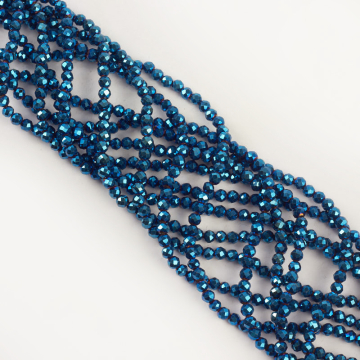 Hematyt platerowany kulka fasetowana sharp cut heliotrope 4mm