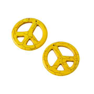 Howlit pacyfka zawieszka żółta 45mm