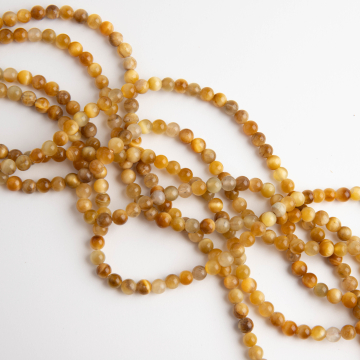 Złote tygrysie oko kulka gładka 4,5mm