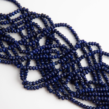 Agat oponka fasetowana morska głębia 3x4,5mm