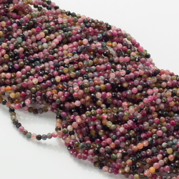 Turmalin kulka fasetowana multikolor 3,5mm