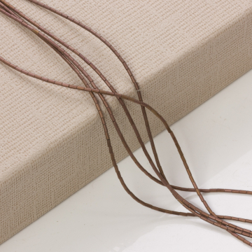 Hematyt platerowany słupek okrągły mat bronze 3x1mm