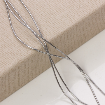 Hematyt platerowany słupek okrągły silver 3x1,5mm