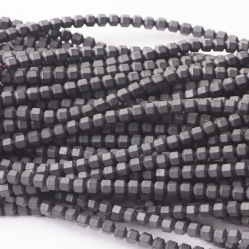 Hematyt platerowany baryłka mat natural 3mm