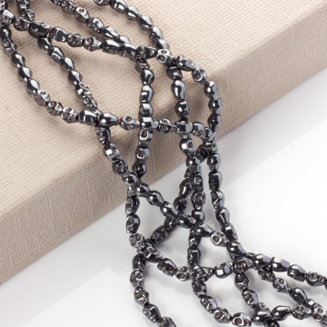 Hematyt czaszka błyszcząca natural 8mm