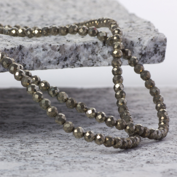 Piryt kulka fasetowana 4mm Piryt kulka fasetowana 4mm