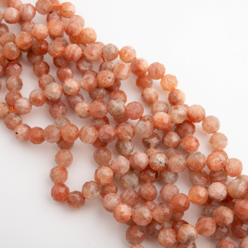 Kamień słoneczny kulka fasetowana 6,5mm