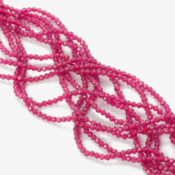 Rubin kulka fasetowana 2mm Rubin kulka fasetowana 2mm