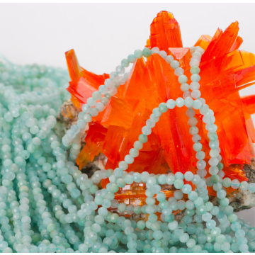 Amazonit kulka fasetowana 2,5mm