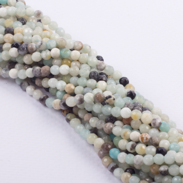 Amazonit kulka fasetowana 4mm