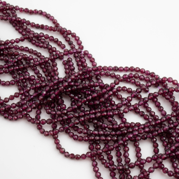 Granat kulka fasetowana 3,5mm