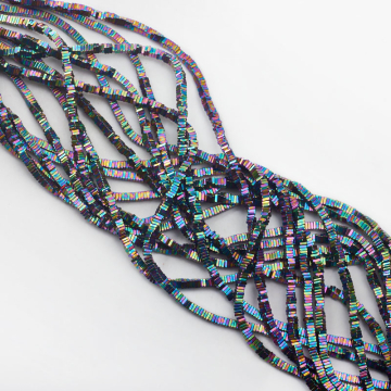 Hematyt kostka płaska multicolor 3x3mm