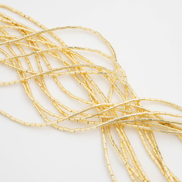 Hematyt słupek okrągły light gold 3x1,5mm