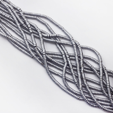 Hematyt krążek płaski mat silver 4x2mm