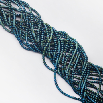 Hematyt walec mat emerald 3x3mm