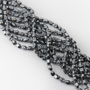 Hematyt przekładka czaszka natural 10x8mm