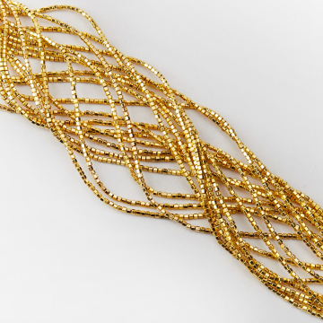 Hematyt przekładka baryłka light gold 2mm