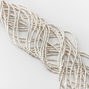 Hematyt walec kanciasty light silver mat 3mm