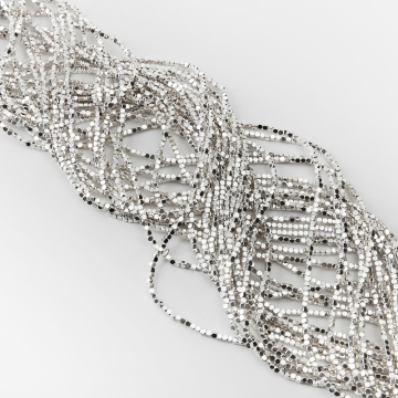 Hematyt kostka ścięta light silver 2mm