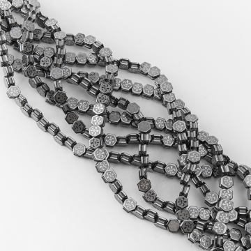 Hematyt koralik do bransoletek shambalowych lilijka natural 8,5mm