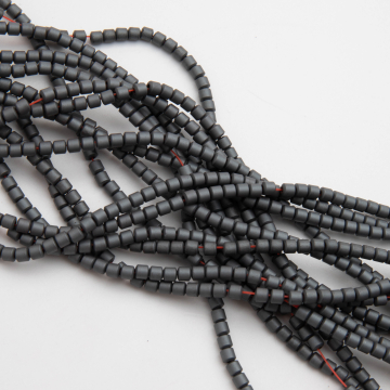 Hematyt walec mat natural 3x3mm