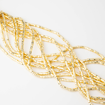 Hematyt śrubka fasetowana light gold 3x2mm