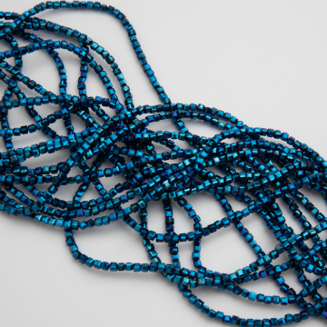 Hematyt kostka fasetowana sharp cut heliotrope 2,5mm