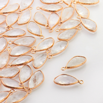 Kryształ górski zawieszka wing w okuciu 26mm