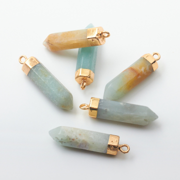 Amazonit zawieszka grot w okuciu  30-31mm