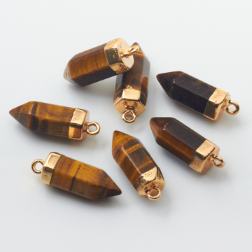 Tygrysie oko zawieszka grot w okuciu  20-21mm