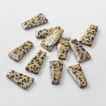 Jaspis dalmatyński zawieszka trapez fasetowany 24-26mm