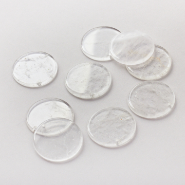 Kryształ górski zawieszka krążek płaski 30mm