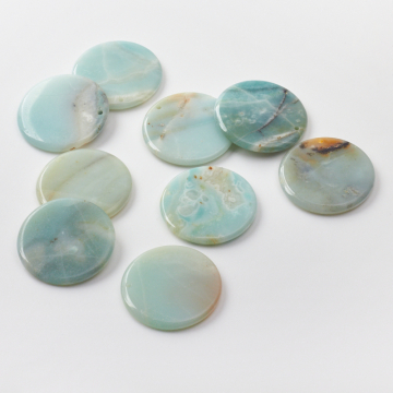 Amazonit zawieszka krążek płaski 30mm