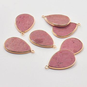 Rodonit łezka gładka w okuciu 40mm