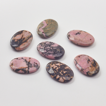 Rodonit owal zawieszka 35mm