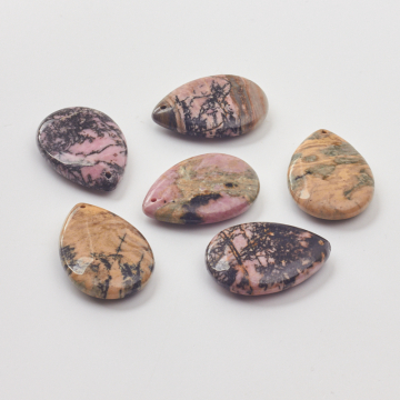 Rodonit łezka zawieszka 35mm