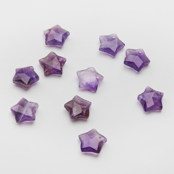 Ametyst gwiazdka fasetowana zawieszka 12mm