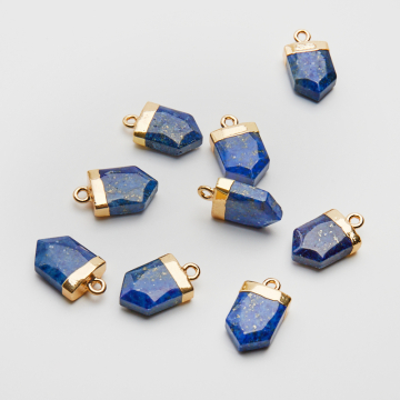 Lapis lazuli grot zawieszka w okuciu 10,5-14,5mm