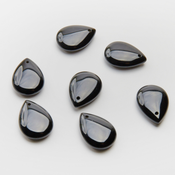 Onyks łezka gładka zawieszka 25x18mm