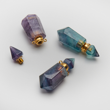 Zawieszka perfumetka z fluorytu odkręcana 40mm