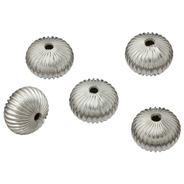 Posrebrzane oponki karbowane 16mm