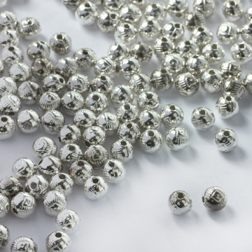 Koralik kulka metalowa z oczkiem 6mm