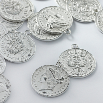 Metalowa zawieszka moneta 25mm