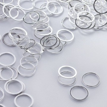 Metalowe koralik kółko 12mm