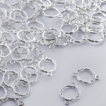 Metalowy łącznik kółko gniecione 16,8mm