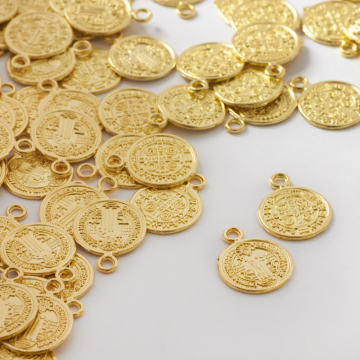 Zawieszka metalowa moneta 12mm