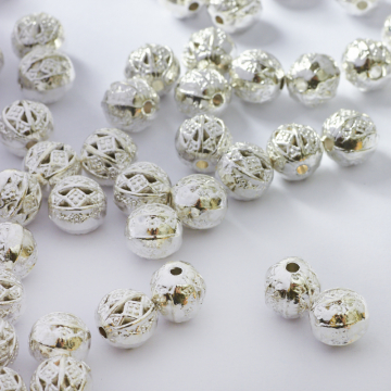 Metalowe koraliki kulki ozdobne 8mm